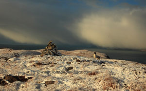 Cairn in the snow