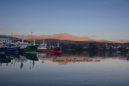 Castletownbere fishing fleet reflection