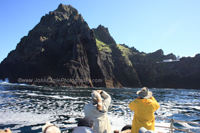 Viewing the lighthouse at Skellig Michael